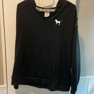 Pink sweatshirt fits big